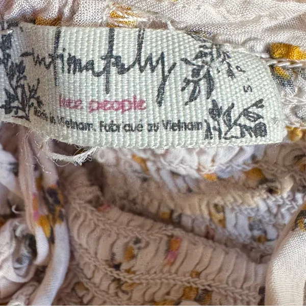 Free People Yellow Floral Mini Dress - Image 6
