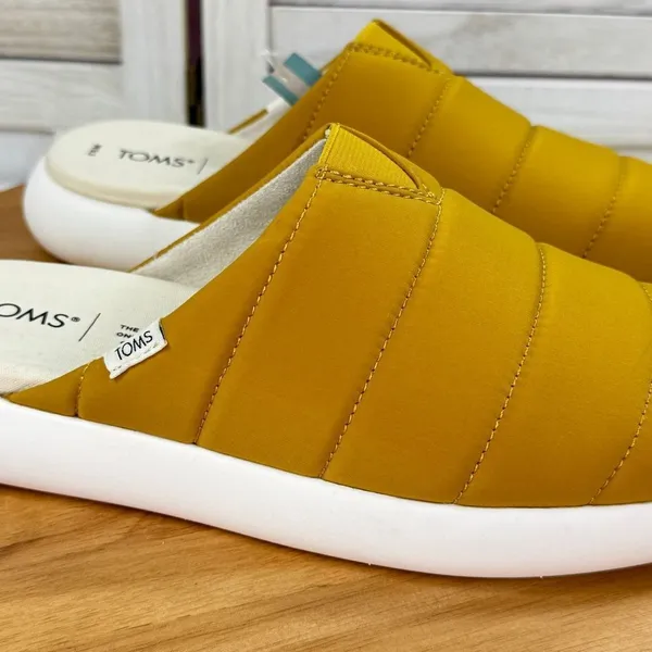 TOMS Alpargata Mallow Puffer Mules Shoes Mustard Yellow 9.5‎ - Image 7