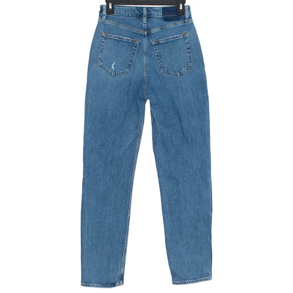 Abercrombie Curve Love Dad Jeans High Rise Button Fly Blue 25/0 90s Minimalist - Image 2