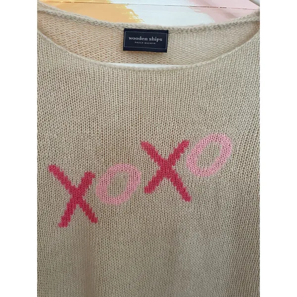 Wooden Ships XOXO Sweater Womens Small Cream Knit Slouchy Casual - Image 8