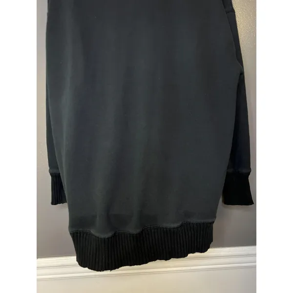 Aerie Sweatshirt Womens XS Black V Neck Oversized Terry Pullover Lounge - Image 7