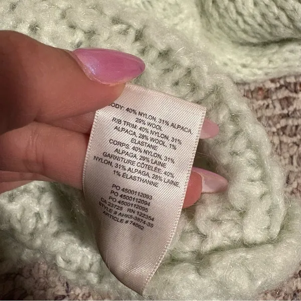 Aritzia Wilfred Le Fou Shimmy Sweater Ginger Mint Alpaca Wool Blend- Size Small - Image 11