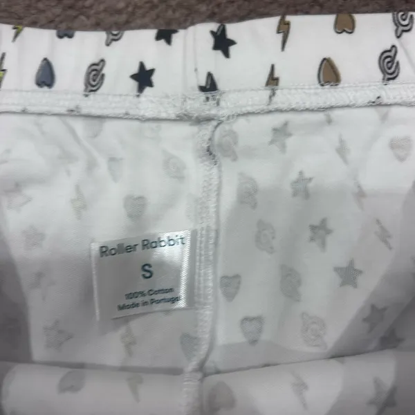 Roller Rabbit X Peleton Hearts and lightning Henley Pajamas 100% Cotton Small - Image 8