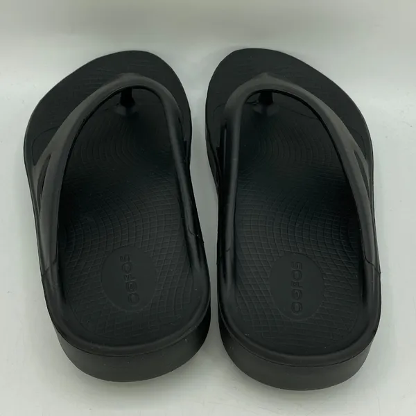 OOFOS OOriginal Recovery Sandal Unisex M8/W10 Black Casual Slip On Thong - Image 4