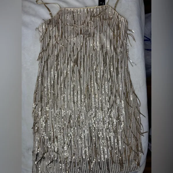 Trixxi Gold Sequin Slip Mini Dress - Image 9