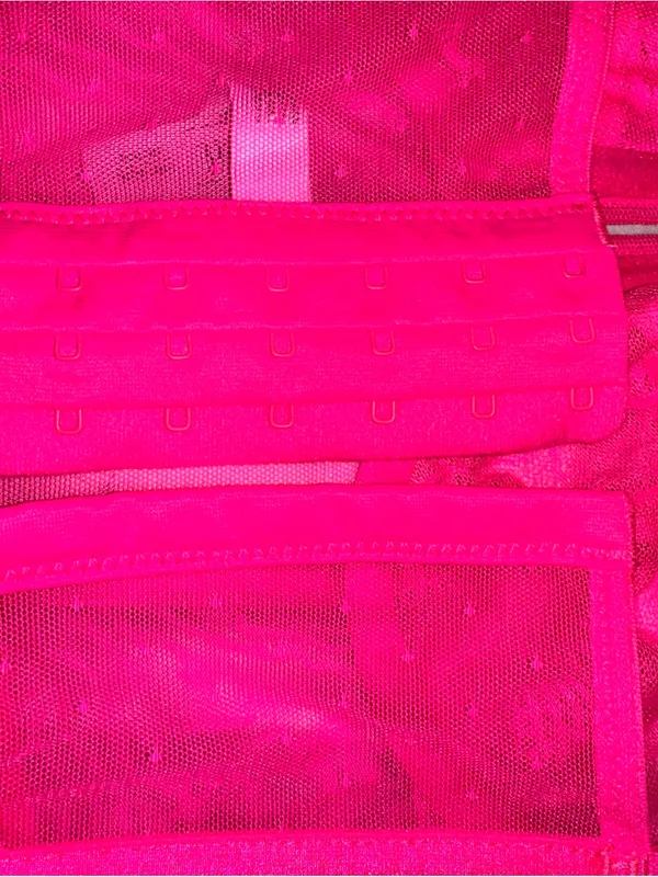Auden Neon Pink Longline Lace Bustier Bralette - Image 5