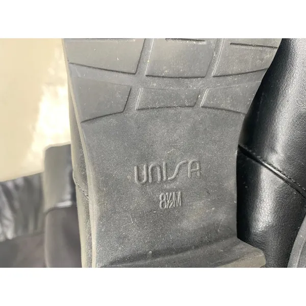 Unisa Black Riding  Boot Back Stretch Sz 8.5 M Knee High Classic Retro - Image 8