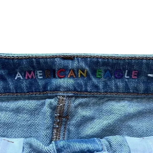 NWOT American Eagle Rainbow Button Down Blue A-Line Women’s Skirt SZ 6 #1314 - Image 5