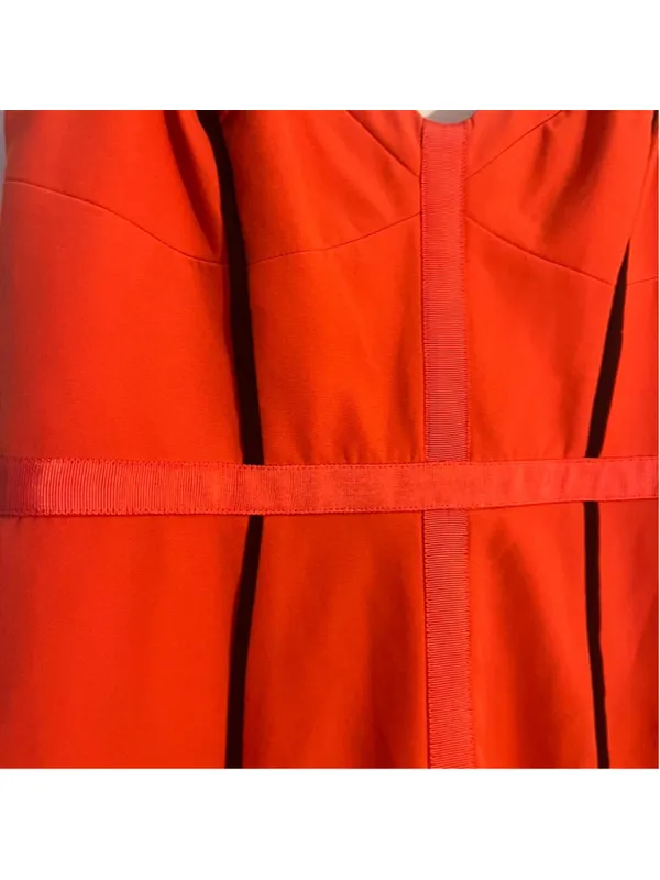 Rebecca Minkoff Orange Sheath Dress Size 0 Adjustable Straps - Image 2