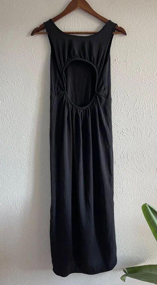Lululemon Pima Cotton Open-Back Midi Dress Black - Image 5