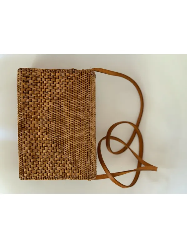 Street Level woven straw crossbody bag - Image 5