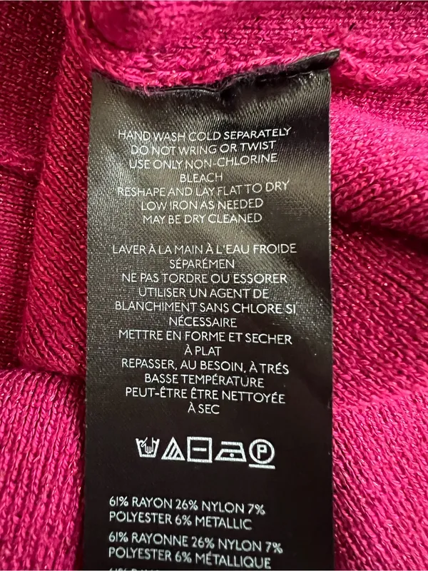 Maeve by Anthropologie‎ NWT Square Neck Bell Sleeve Sweater Raspberry Sparkle M - Image 9