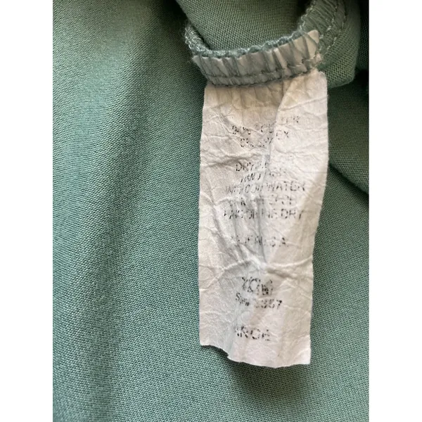 Entro Sage Green‎ V-Neck Maxi Dress Pockets Side Slit Relaxed Fit Large - Image 6