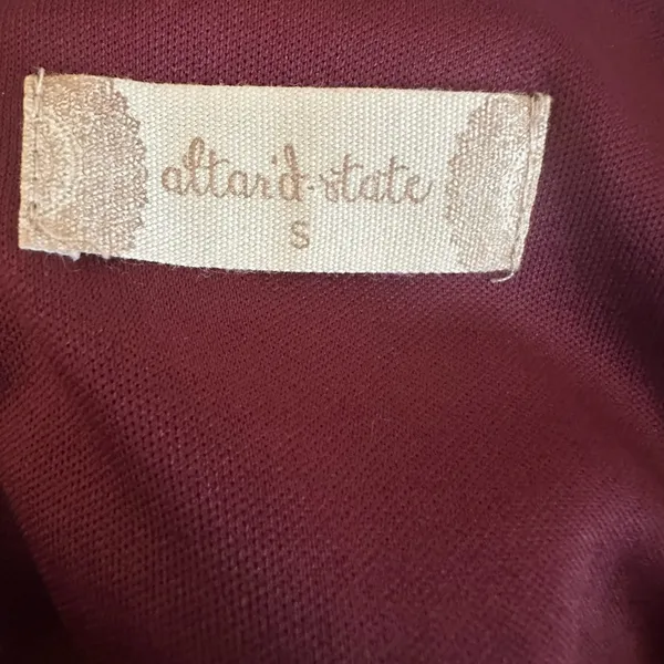 NWOT: Altar'd State Burgundy Dress - Image 4