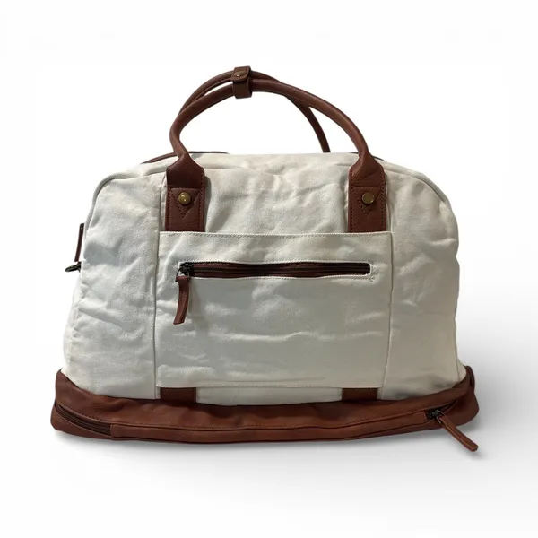 Bolosta Canvas Weekender Duffle Bag Shoe Compartment Travel Overnight Tote - Image 12