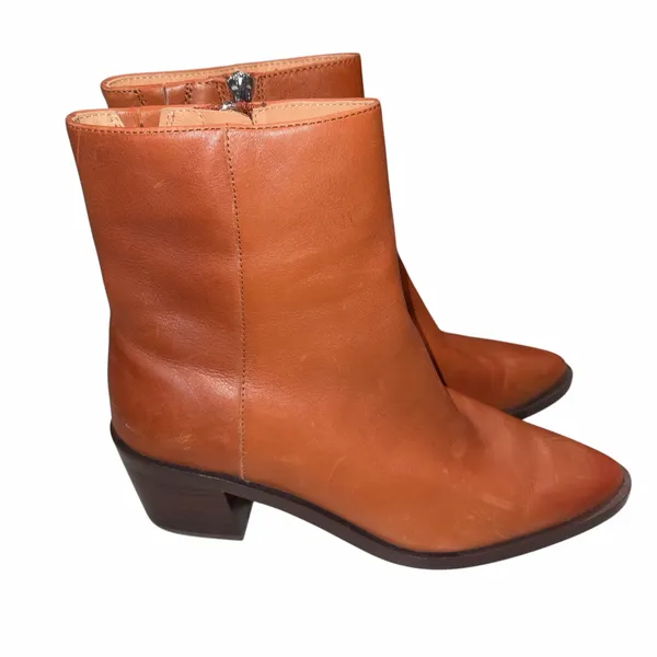 Madewell Brown Leather Darcy Almond Toe Ankle Boot 8 - Image 5