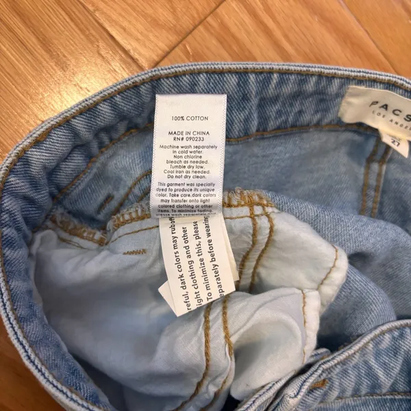 PACSUN Distressed Botton Hem Button-Up Denim Mini Skirt Womens Size 27 - Image 5