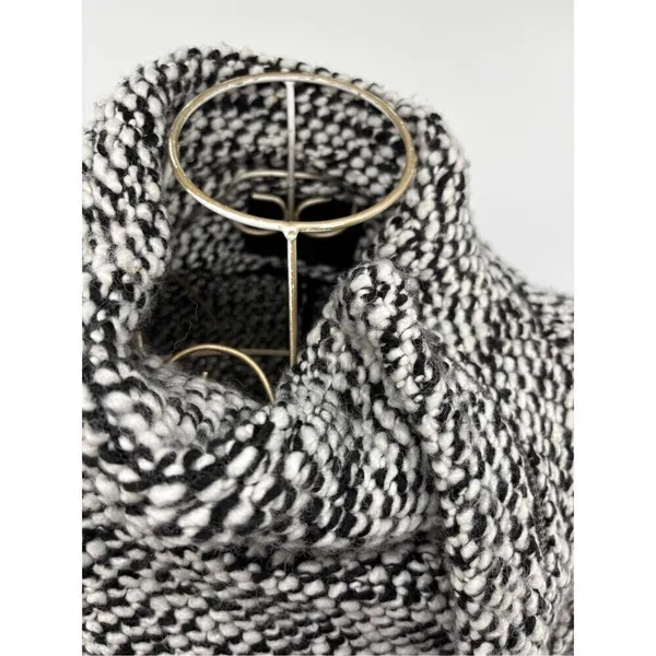 Blank NYC Boucle Knit Motorcycle Moto Jacket Black White Women’s Size XS - Image 10