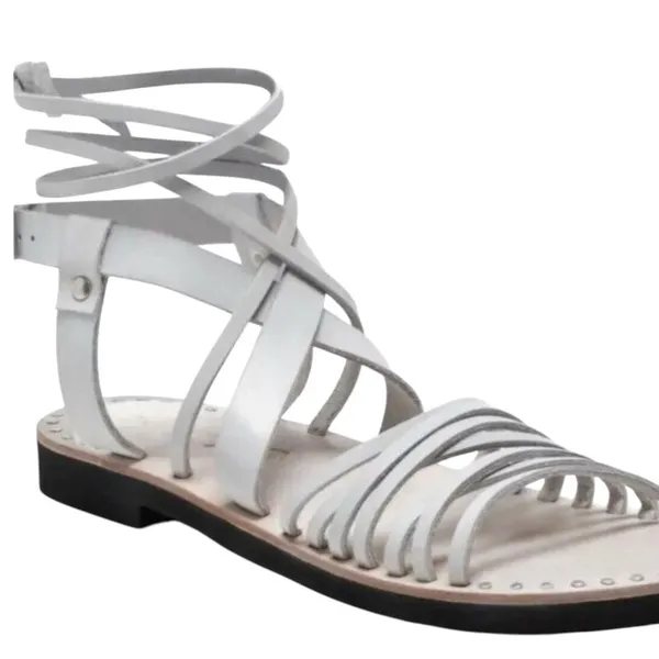 Free People Willow Wrap Gladiator Leather Sandals Bone Size 36 5 5.5 6 Bohemian - Image 8