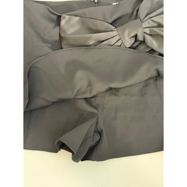 INA Black Big Bow Mini Skirt NWT size large - Image 5