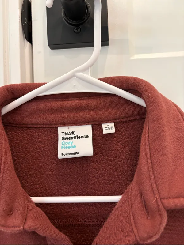 Aritzia TNA Cozy Fleece Boyfriend Button Up - Image 2