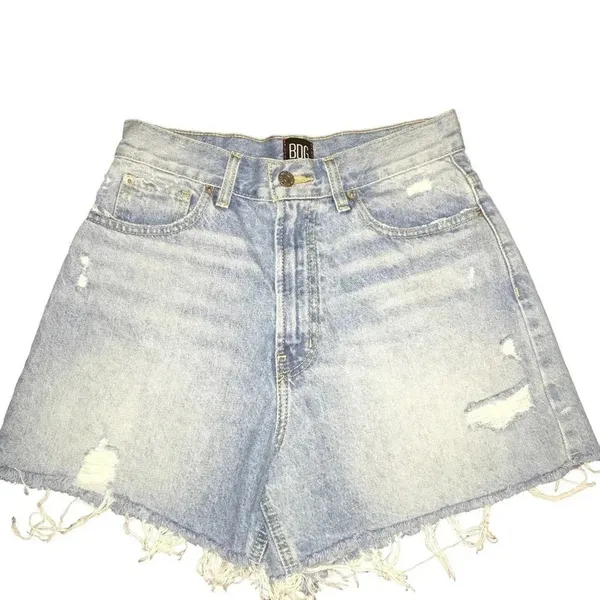 BDG Women High Waisted Distressed Denim Shorts Size 28 v6x - Image 2