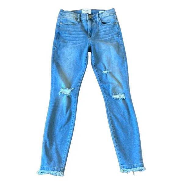 Frame Le High skinny distressed knee jeans size 26 - Image 3