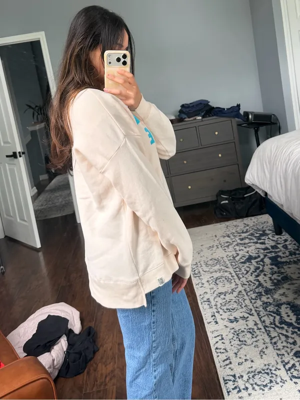 Peach 'Lake Life' Pullover Sweatshirt Pink Size L - Image 4