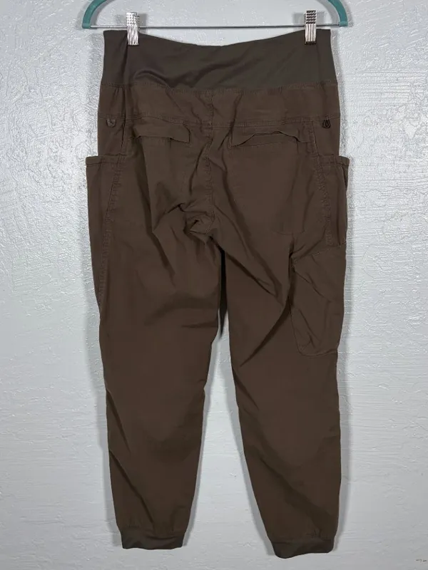 Prana Women M Mocha Brown Kanab Mid Rise Jogger Pant Stretch Hiking Granola - Image 4