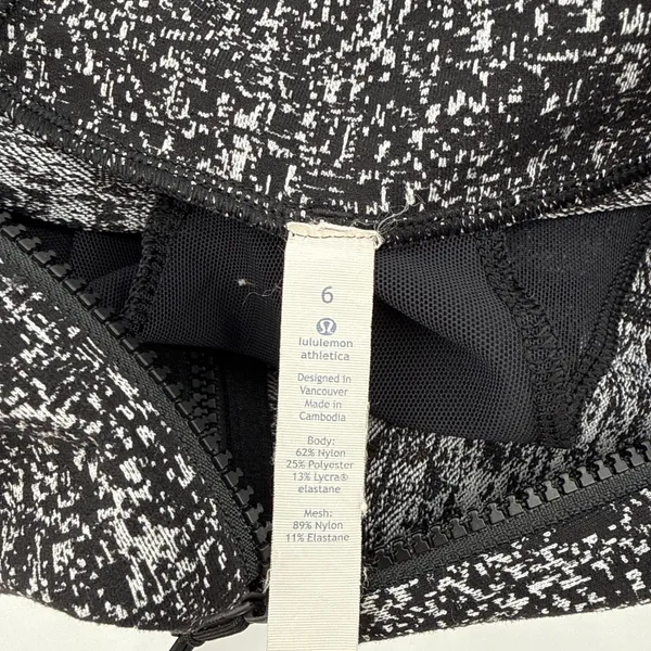 Lululemon Define Jacket 6 Rush Jacquard Black White Space Dye Full Zip Thumbhole - Image 7