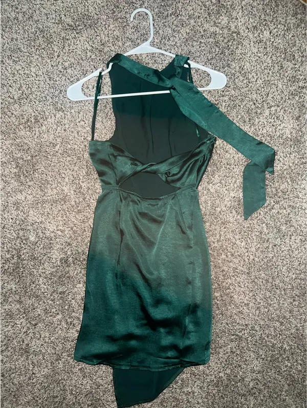 Hello Molly Emerald Mini Dress Green - Image 2