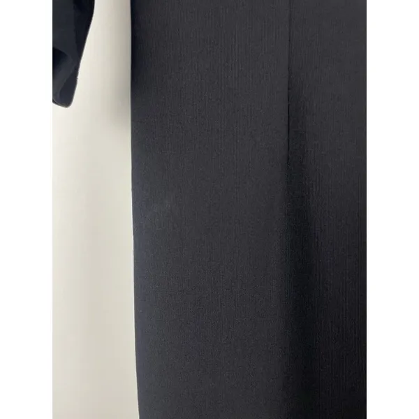 Boston‎ Proper Black Slinky Goth V-Neck 3/4 Sleeve Back Slit Midi Dress Size M - Image 7