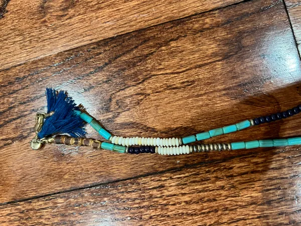Beaded Necklace Blue - Image 3
