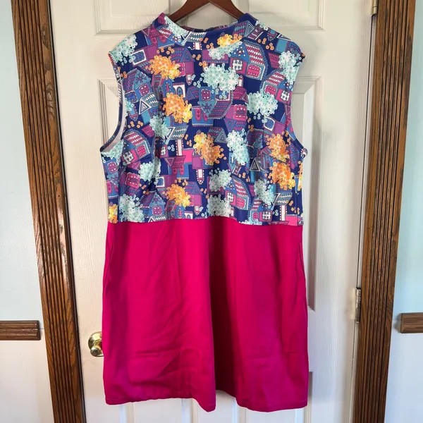 Smak Parlour Sleeveless Mini Dress‎ - Houses Flowers Print - Plus Size 3X - Image 6