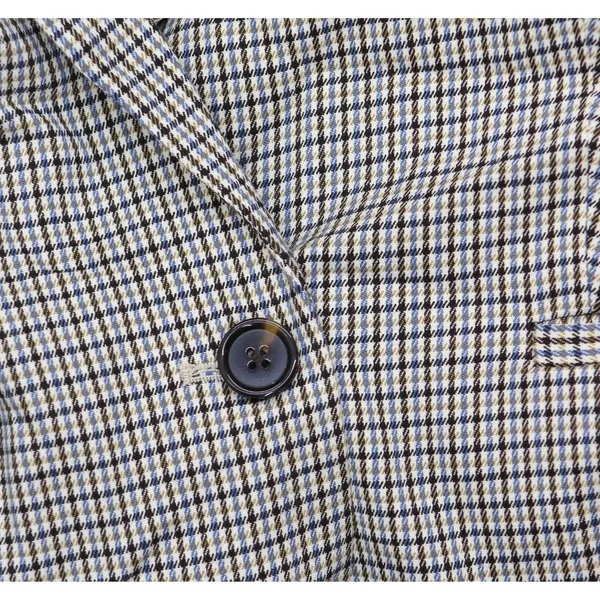 NWT Mango Double-Breasted Check Blazer Coat Jacket Charlotte Brown Multi 2XL - Image 7