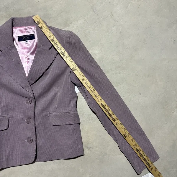 Vintage Juicy Couture Jeans Purple Corduroy Blazer Pink Lining M 90s Y2K Preppy - Image 6