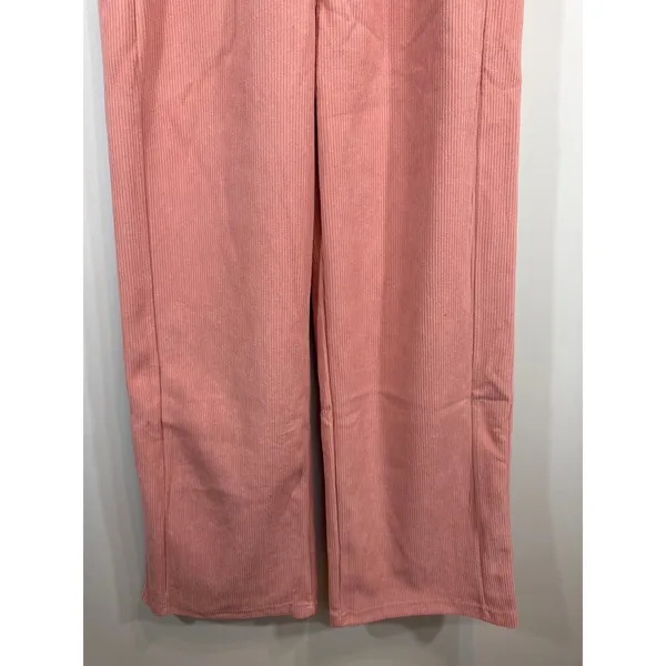 Halara Pink Corduroy Pul On Wide Leg Pants Women's MED Tall NWT Academia‎ Preppy - Image 3