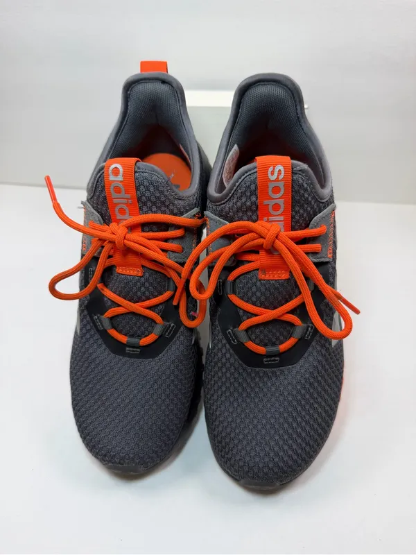 Adidas Cloudfoam Women Size 5 Gray Orange Running Sneakers Athletic Shoes - Image 3