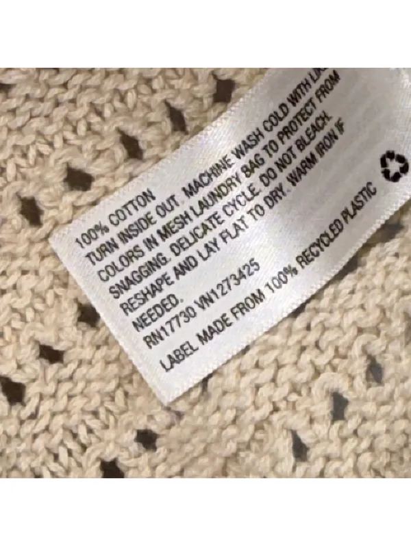 Universal Thread Women’s S Cream Crochet Knit Tank Top - Image 6