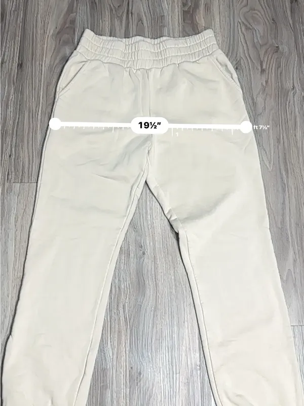 POPFLEX Beige High-Rise Elastic Waist Joggers - Image 5