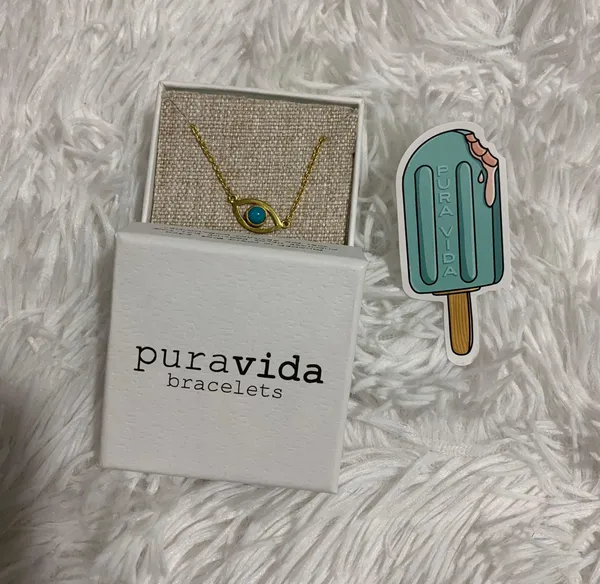 Pura Vida Evil Eye Gold Necklace - Image 2