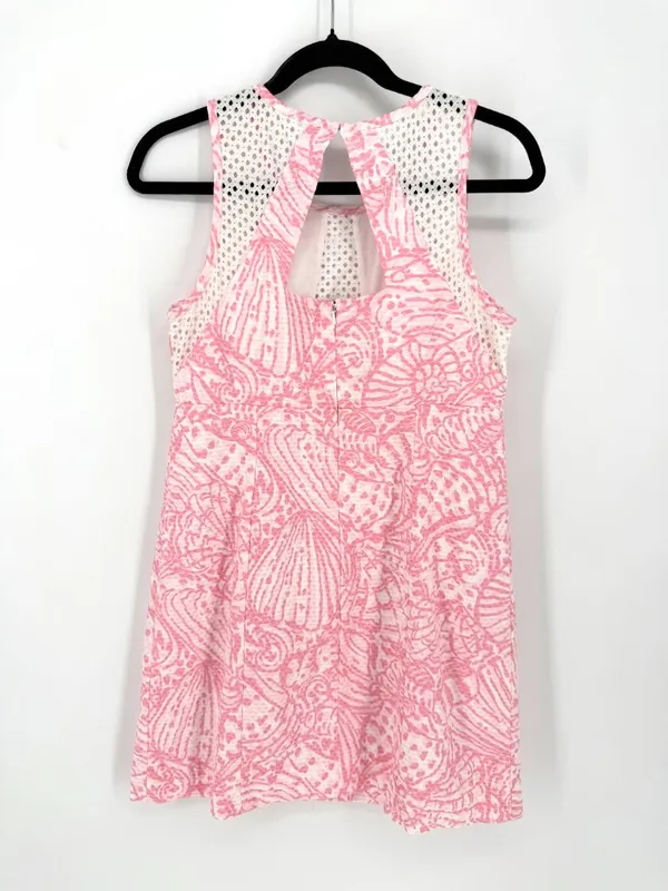 Lilly Pulitzer Kaylee Shift Dress Hubba‎ Bubba Sea Cups Pink Size 8 - Image 7