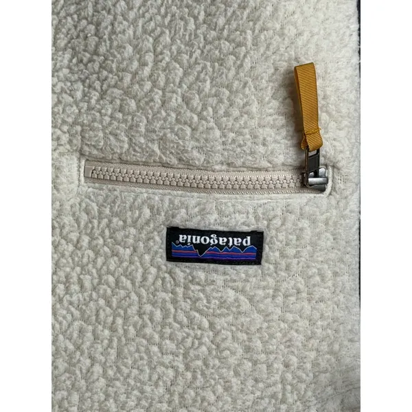 Patagonia Retro Pile Marsupial Pullover Women Small Ivory Fleece Gorpcore - Image 7