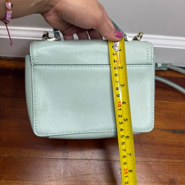 kate spade Mint Green Pebbled Leather Crossbody with Chain Strap - Image 9