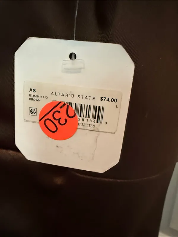 Altar’d State Strapless Brown Satin Dress - Image 8