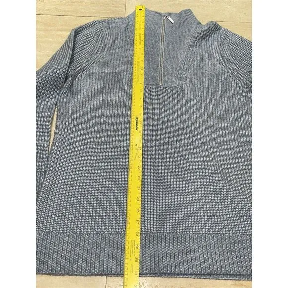 Soft‎ Surroundings Tunic Sweater Women's XL Blue 1/4 Zip Cable Knit - Image 3