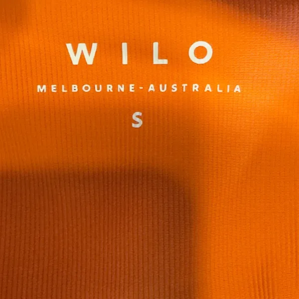 627 |‎ WILO The Label Ribbed Square Neck Athletic Crop Top Orange Womens Small - Image 5