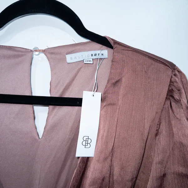 Baltic Born Rosy Pink Brown Prague Satin Maxi Dress Size XXXL NWT - Image 4