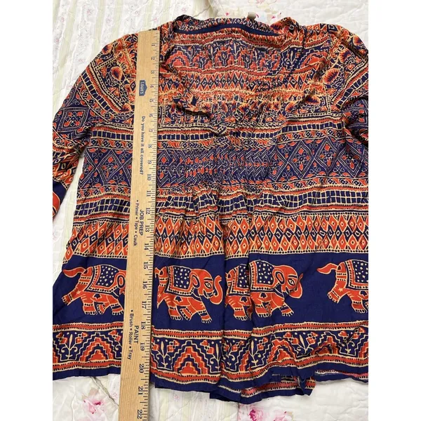 Anthropologie VANESSA VIRGINIA Amber‎ BOHO TOP SIZE S frocked flowy blouse - Image 6