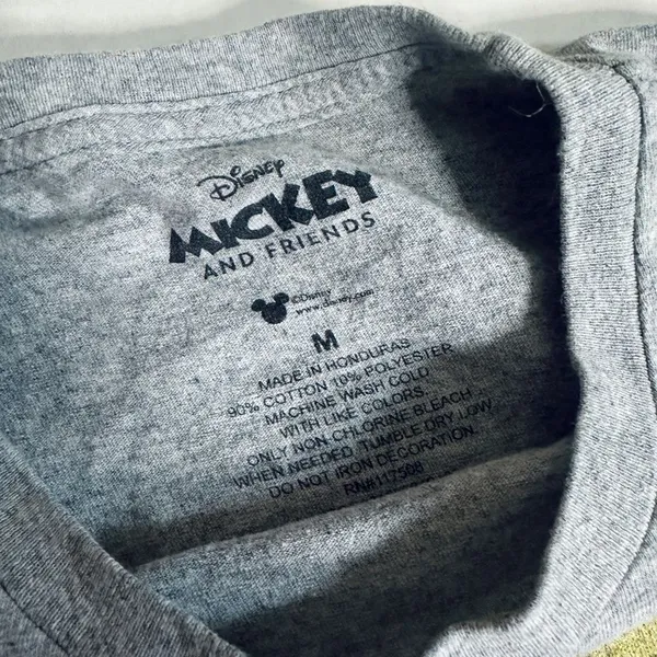 Disney Mickey & Friends Christmas Gray Graphic Tee Shirt - Image 4